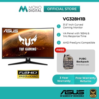 ASUS TUF Gaming VG328H1B 31.5 Inch Curved Gaming Monitor Full HD (31.5"/1920x1080/165Hz/VA/1ms MPRT) [Free PUBG Bag]