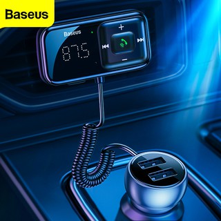 Baseus FM Modulator Transmitter Bluetooth 5.0 FM Radio 3.1A Car USB Charger Handsfree Car Kit Wireless Aux Audio