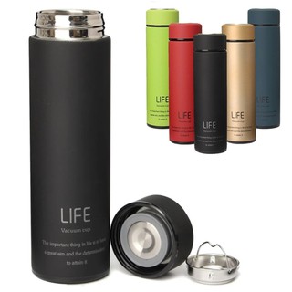 Stainless Steel Tea Water Coffee Flask Vacuum Bottle Thermoses Travel (500ml)