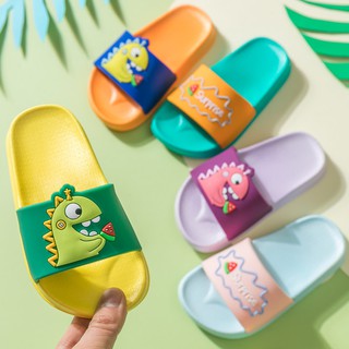Summer Kids Unisex Summer Dinosaur Slippers Kids Sandals Cute Baby Anti-slip Sandals Shoes Size 24-35 (3)