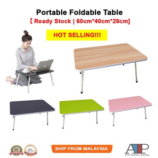 Portable Folding Table Laptop Desk Foldable Meja