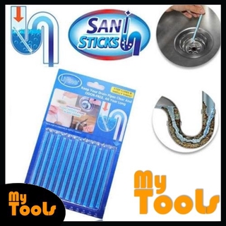 12 pcs Sani Sticks Enzyme Stick Pipe Deodorizer, Prevent Clogs Drain Cleaner