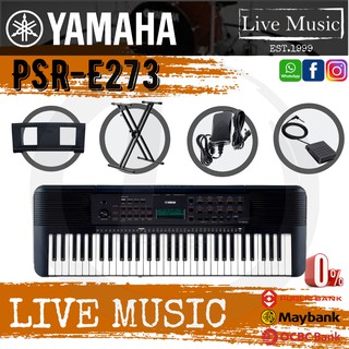 Yamaha PSR-E273 61-Keys Keyboard With Keyboard Stand, Sustain Pedal (PSRE273/E273)
