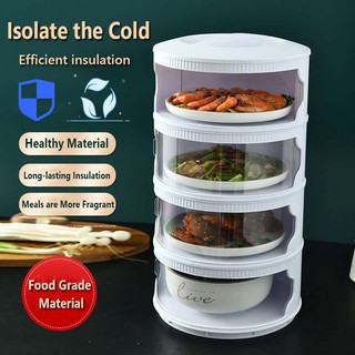 【Ready stock】Hopin Insulation Vegetable Cover Meal Food Cover Winter Thickening Dustproof Insulation Dining Rice Cover Refrigerator Storage Box (1)