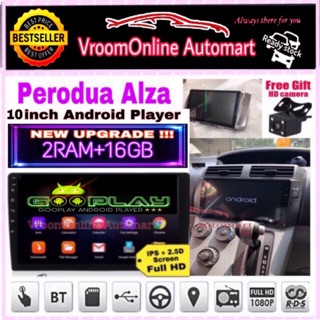 GOOPLAY Android Player 10 inch IPS 2.5D full HD with player casing (free camera) Perodua Alza