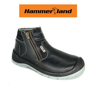 (UK6, 10 & 12) Hammerland Men Mid Cut with Double Zip Safety Shoes BH2018-774(A)