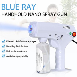 🔴REDAY STOCK🔴New Nano Spray Gun Wireless Handheld Disinfection Machine Gun Blue Light Nano Spray Gun Disinfection Nano Spray Atomization Disinfector Air Purifier