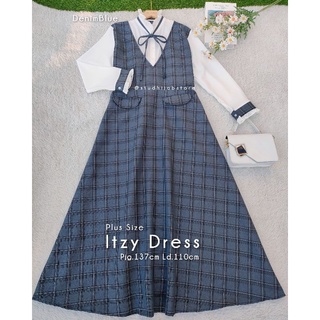 Itzy Overalls Dress Robe Tartan Box Korean Style by Studhijabstore