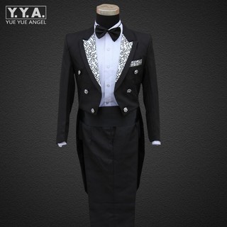 Mens Wedding Suit Groom Mens Clothing Tail Tuxedo Trouse Party Coats Costumes