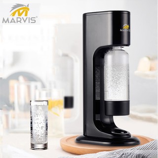 MARVIS Soda Machine Carbonator Sparkling Water Maker Drinking Water Soda Water Aerator Set with 2 x 1L PET Bottle (BPA Free)