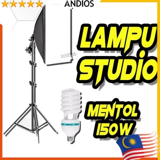 Lampu Studio Lighting Softbox Kit Light Lamp Bulb Mentol Terang Umbrella Tripod Shooting Soft Box 5500k Reflector Lights