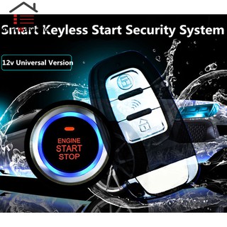 [Car] 12V 8Pcs Car Alarm Start Security System Push Button Remote Kit