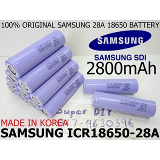 Samsung ICR 18650 28A 3.8V 4.3V 2800mAh Lithium ion Li-Ion Rechargeable Battery laptop repair Flashlight PowerBank DIY