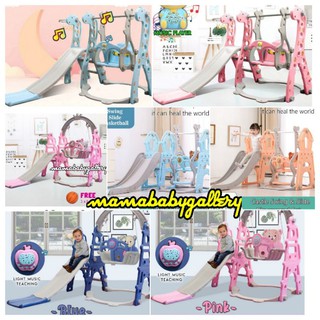 🔥BEST PRICE🔥Kids Playground Set Home Indoor 3 in 1 Swing, Slide & basketball For Home/Daycare/Kindergarten/indoor