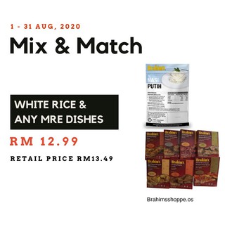 Brahim's Mix and Match - White Rice + Any Meals Ready To Eat (1)