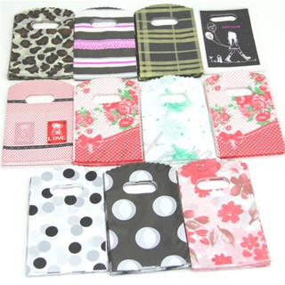 1pack (50pcs) Mixed Color Many Totes Bag Plastic Mix Pattern Gift Bag Bags