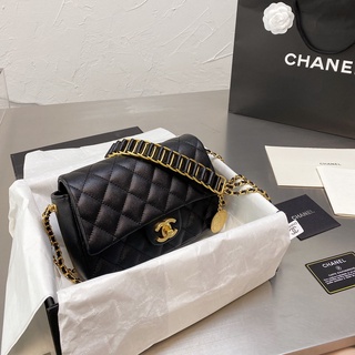 Chanel 2021 New Gold Coin Bag Messenger Bag Women Fashion Shoulder Bag