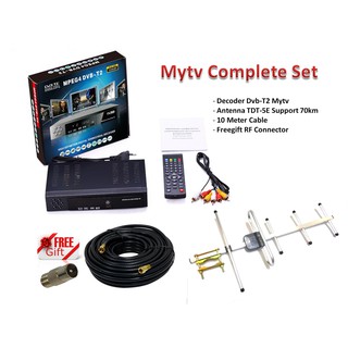 Mytv Complete Set ( Decoder + Antenna TDT-5E + 10M Cable )