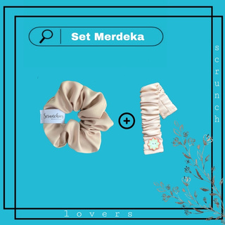 [Set Merdeka] Scrunchies + Extender mask connector korean style handmade