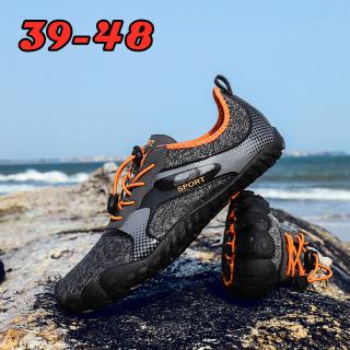 New latest Full stretch mesh soft shoes Beach Wading Upstream Diving Rock Reef Fishing Non-slip Big size Men Women Unisex Couple wear 48 47 46 45 44 43 42 41 40 39 Aqua Stream River Boat Sea Surfing Boating Kayak Gym fitness Multifunctional