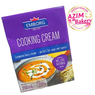 EMBORG COOKING CREAM 200ML (HALAL) ( Rawang & Klang Velly Only) by AZIM BAKERY