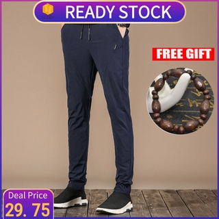 SUZEN Men Pants New Summer Ultra Thin Casual Pants Men Loose Straight Summer Breathable Quick Drying Sports Pants