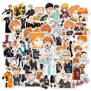 52 pieces of popular Japanese anime Haikyuu suitable for skateboard guitar motorcycle laptop computer waterproof decorative stickers