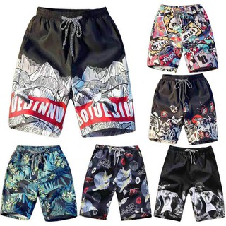 Men Shorts Swim Quick Dry Beach Shorts Floral Print Short Masculino Casual Pantalones Cortos Swimwear Pants