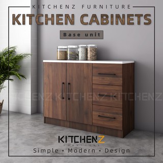 KitchenZ Ventura Series Kitchen Cabinets Base Unit / Kitchen Storage - HMZ-KBC-MFC9012-WN