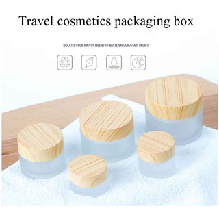 Travel Glass Cosmetic Cream Packaging Jar Box Glass Box Packaging Bottle