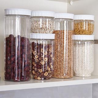 BST❀ Kitchen Transparent Food Storage Container With Lids Sealing Pot Cereal Rice Sealed Plastic Jar