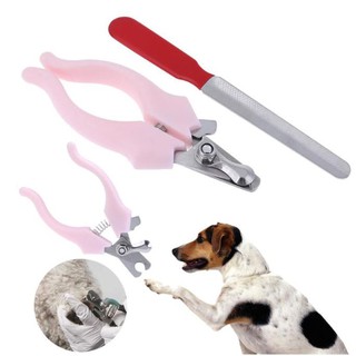 2Pcs/set Pet Nail Clippers Claw Cutter Scissors for Dog Puppy Cats Nail Trimmers Nail File Animal Pet Grooming Tool Supp (1)