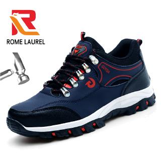 【Ready Stock】Men Fashion Safety Shoes Comfortable Breathable Nonslip Anti-Puncture Heavy Duty Safety Boots (1)