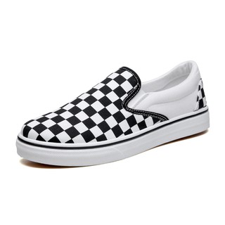 Inspired By Vans Canvas Shoes Men Women Slip on Loafers Casual Shoes Checkerboard Fashion Sneakers （35~44） (1)