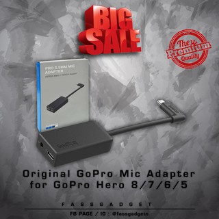 (READYSTOCK) Original Mic Adapter GoPro Pro 3.5mm For GoPro Hero 8 Hero 7 Hero 6 Hero 5