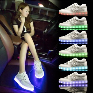 Breathable mesh LED lamp shoes