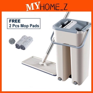 MYHZ_2 In 1 Self Clean Wash Dry Hands Free Magic Flat Spin Mop