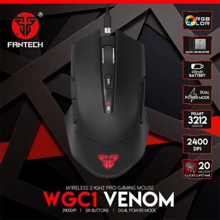 Fantech WGC1 Venom Wireless 2.4GHZ Pro-Gaming Mouse