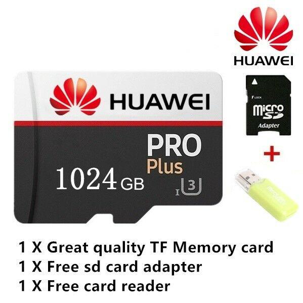 4K Huawei Pro Plus 1024GB/1tb Class10 Haute Vitesse Carte Micro Sd avec Gratuit