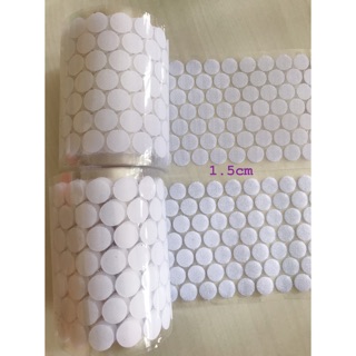 Ready Stock🇲🇾1.5cm (15mm) White Velcro Dot Adhesive Sticker 100pairs