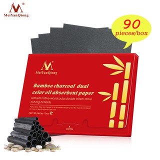 Bamboo Charcoal Two Color Oil Absorbing Paper 1 Box With 90 Sheets+🎁🎁