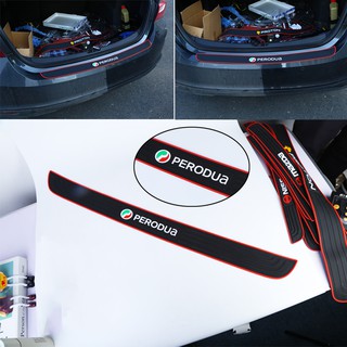 Perodua Proton Axia Trunk Rear Bumper Protector Rubber Cover Sticker Guard Pad Moulding car accessories CB012