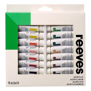 Reeves Acrylic Paint 18 Colour 10ml