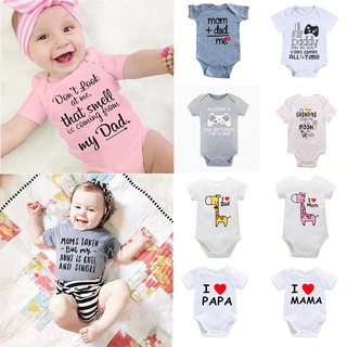 【11.11BIG SALE】Ready Stock Newborn Baby Romper One-Piece Clothing Simple Design Short Sleeve Romper Fashion BABY CLOTH Jumpsuits