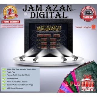 Jam Azan Digital IMAN TV + 3 FREEGIFT