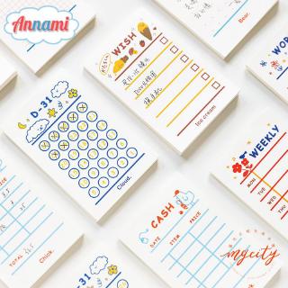 Annami 50 Sheets Memo Pad Check List To do List Lovely Schedule Note Pad Time Manage Supplies