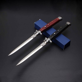 MANCROZ Version 13" Italian AKC Godfather Stiletto Mafia Portable Folding Blade Knife Pocket knives