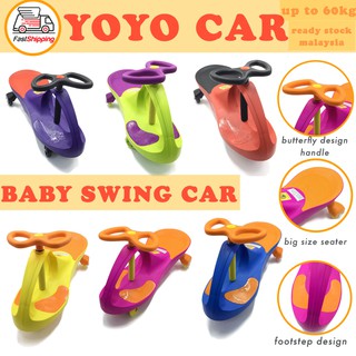 Ready stock malaysia yoyo swing car baby plasma twist car ride on kereta budak