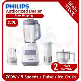 Philips 700W Plastic Jar + Chopper + Multi Mill Blender HR2223 / 600W HR2111 (2.0L)