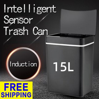 【New Product Offer】Automatic Sensing Trash Can Intelligent Electronic 15L Tong Sampah Dapur Kecil Pintar Induksi自动感应垃圾桶